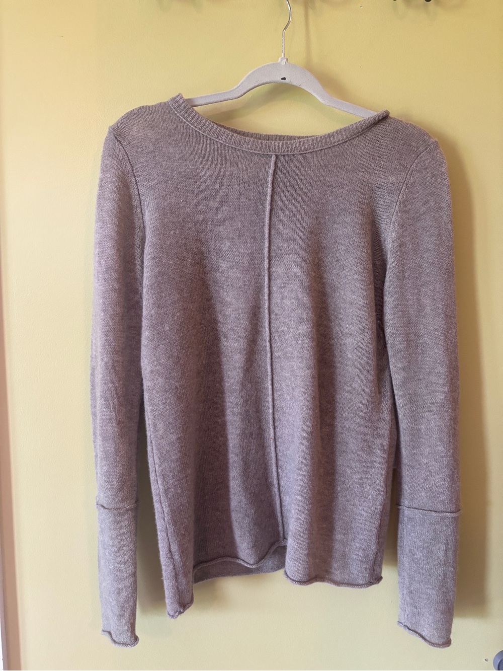 Philosophy Taupe Crewneck Sweater with Center Seam